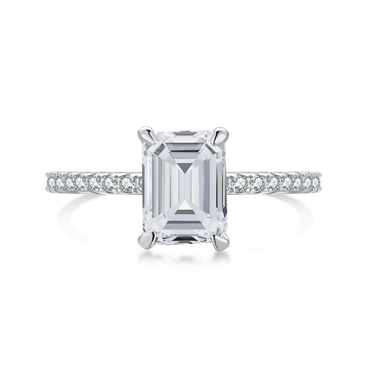 [Charm Aries Jewelry]2.0 Carat Scintillating Ornate Radiant Cut Party Ring
