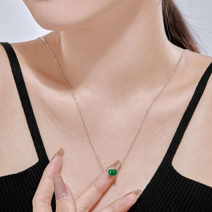 [Charm Aries Jewelry]Luxurious Square Shape Colorful Necalack