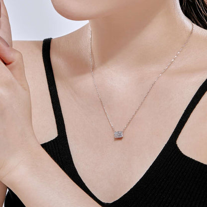 [Charm Aries Jewelry]Luxurious Square Shape Colorful Necalack