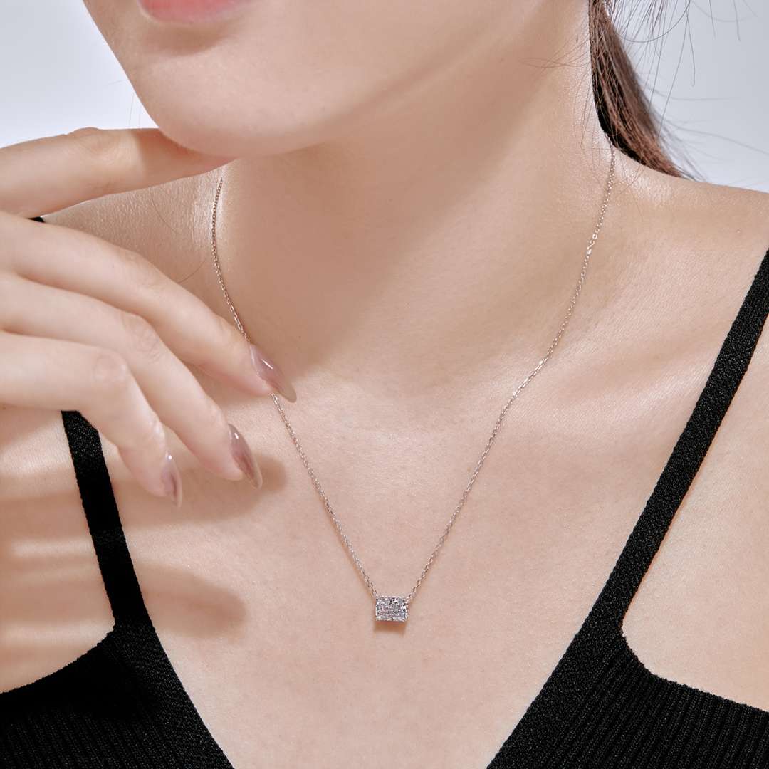 [Charm Aries Jewelry]Luxurious Square Shape Colorful Necalack