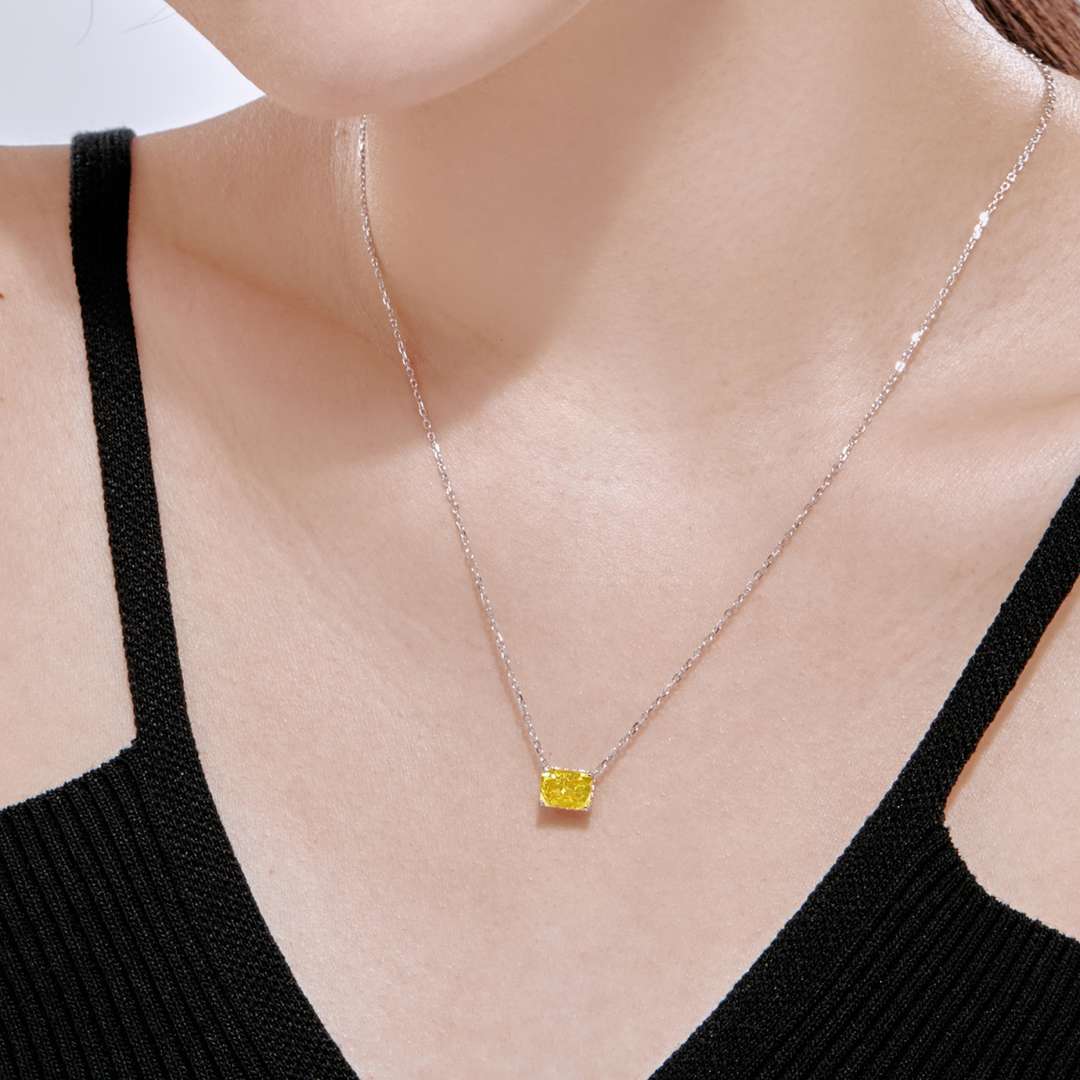 [Charm Aries Jewelry]Luxurious Square Shape Colorful Necalack