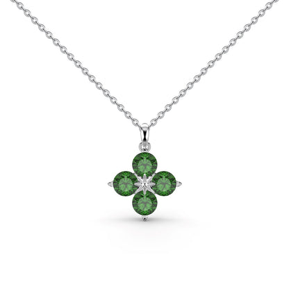 [Charm Aries Jewelry]Four-Leaf Clover And Eight-Pointed Star Necklace