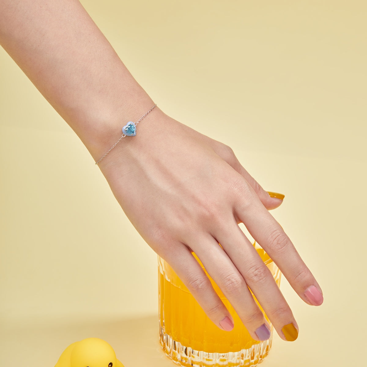 [Charm Aries Jewelry]Sparkling Romantic Heart Shape Lover Bracelet