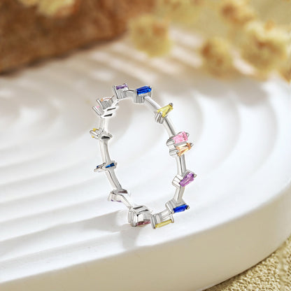 [Charm Aries Jewelry]Unique Trapezoid Cut Daily Ring