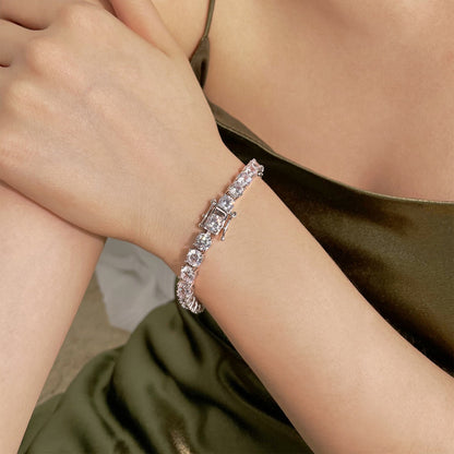 [Charm Aries Jewelry]0.75 Carat Dazzling Round Cut Wedding Bracelet