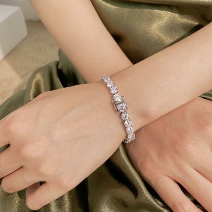 [Charm Aries Jewelry]0.75 Carat Dazzling Round Cut Wedding Bracelet