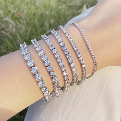 [Charm Aries Jewelry]0.75 Carat Dazzling Round Cut Wedding Bracelet