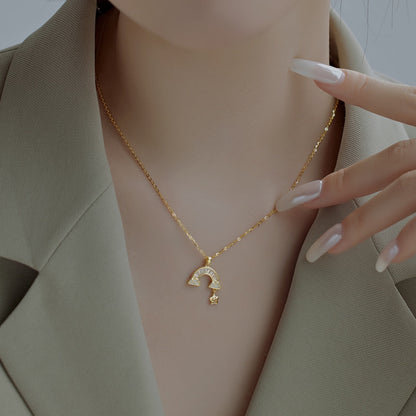[Charm Aries Jewelry]Unique Rainbow Star Necklace