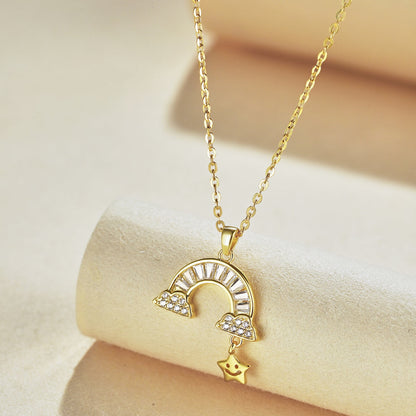 [Charm Aries Jewelry]Unique Rainbow Star Necklace