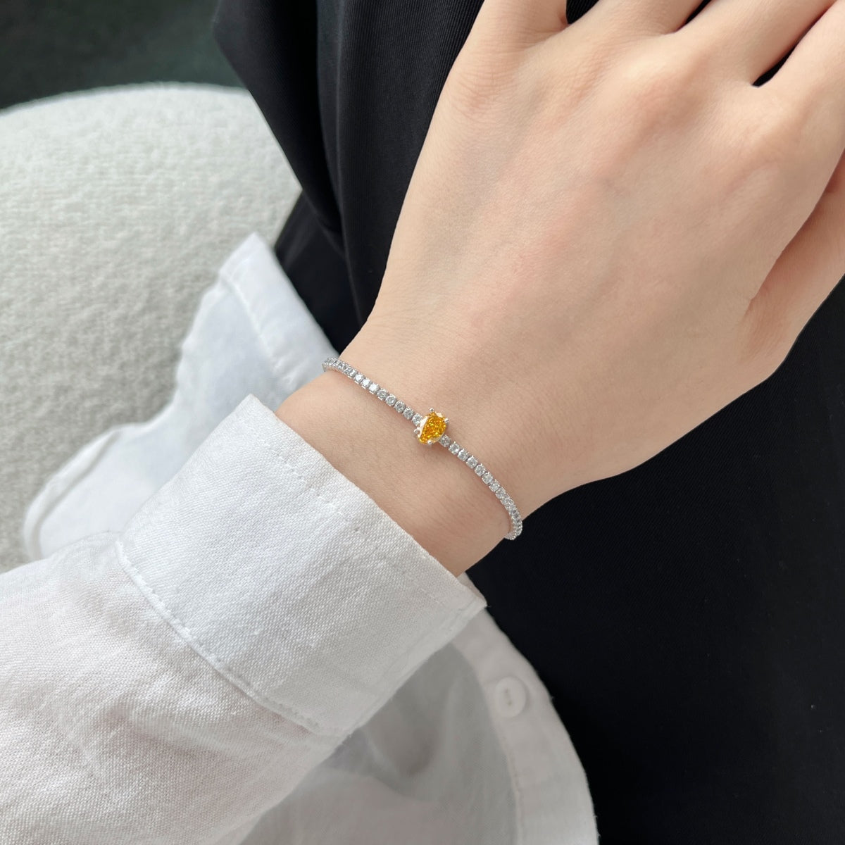 [Charm Aries Jewelry]0.75 Carat Exquisite Oval Cut Daily Bracelet