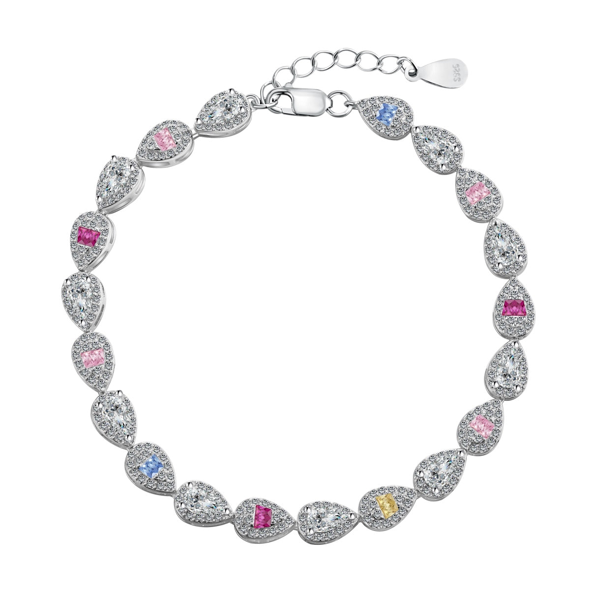 [Charm Aries Jewelry]0.25 Carat Radiant Water Drop Shape Daily Bracelet