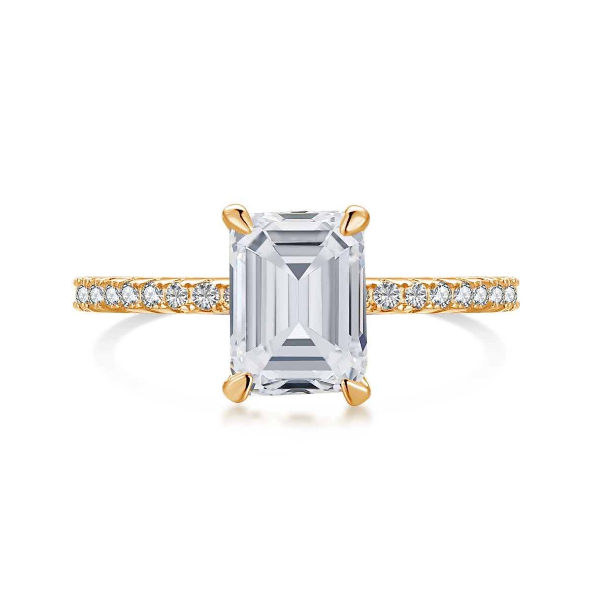[Charm Aries Jewelry]2.0 Carat Scintillating Ornate Radiant Cut Party Ring