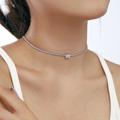 [Charm Aries Jewelry]2.0 carat Ornate Emerald Cut Necklace
