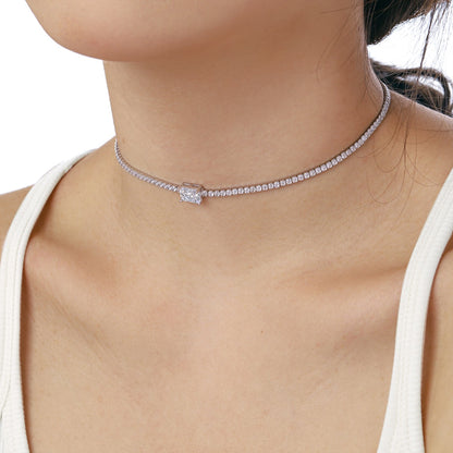 [Charm Aries Jewelry]2.0 carat Ornate Emerald Cut Necklace