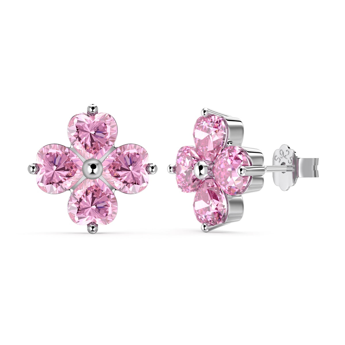 [Charm Aries Jewelry]Four-Leaf Clover Ball Earrings