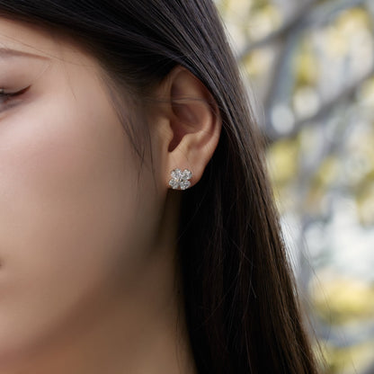 [Charm Aries Jewelry]Four-Leaf Clover Ball Earrings