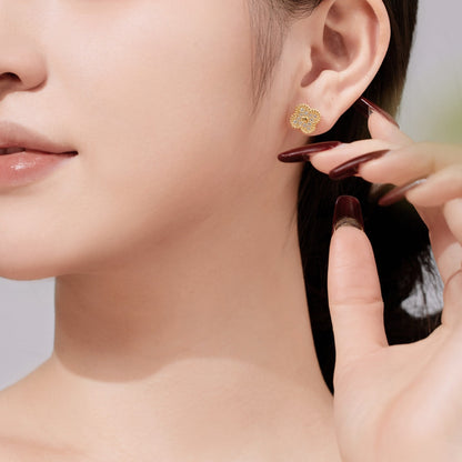 [Charm Aries Jewelry]Four Leaf Clover Fashion Earrings