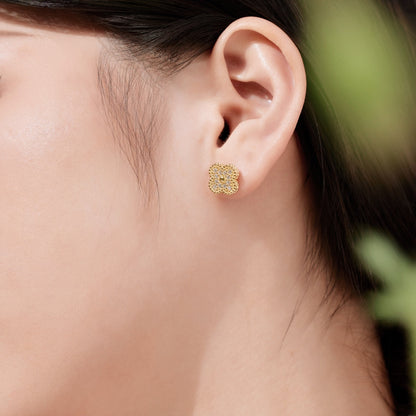 [Charm Aries Jewelry]Four Leaf Clover Fashion Earrings