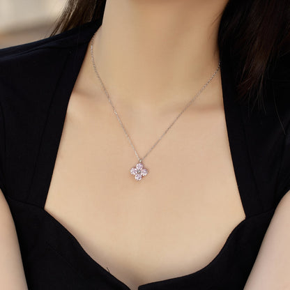 [Charm Aries Jewelry]Four-Leaf Clover And Eight-Pointed Star Necklace