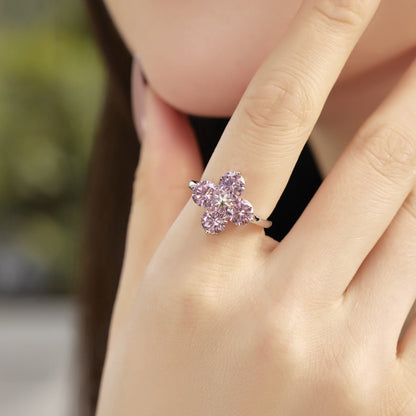 [Charm Aries Jewelry]Four-Leaf Clover Eight-Pointed Star Ring