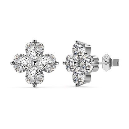 [Charm Aries Jewelry]Four-Leaf Clover Ball Earrings