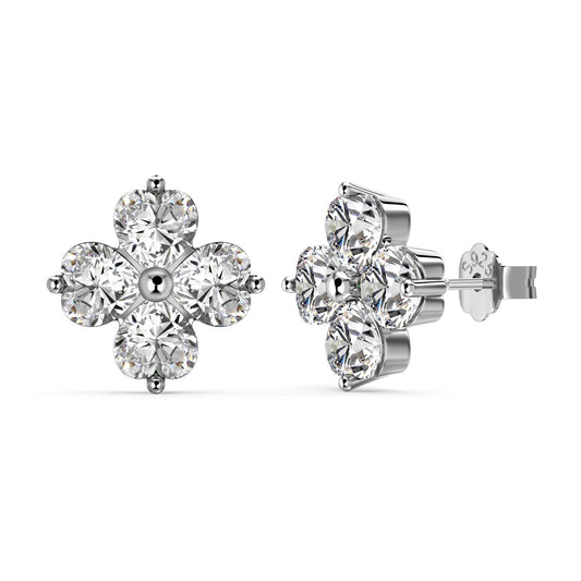 [Charm Aries Jewelry]Four-Leaf Clover Ball Earrings