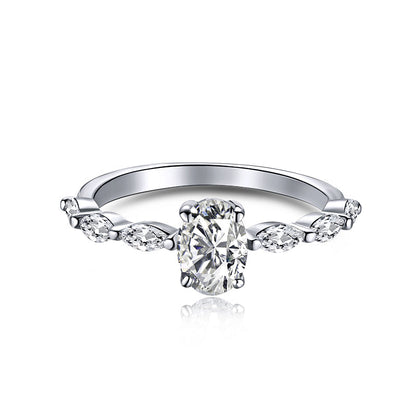 [Charm Aries Jewelry]0.75 Carat Luxurious Vibrant Elongated Cushion Cut Daily Ring