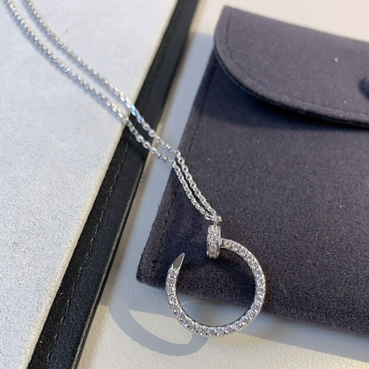[Charm Aries Jewelry]JUSTE NECKLACE SILVER DIAMONDS