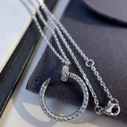 [Charm Aries Jewelry]JUSTE NECKLACE SILVER DIAMONDS