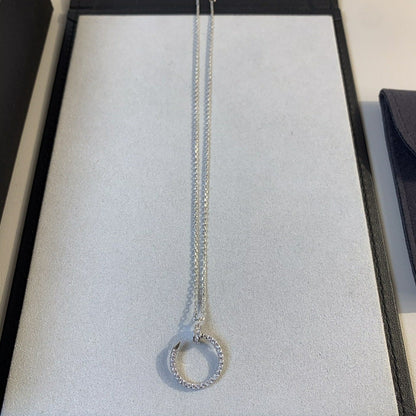 [Charm Aries Jewelry]JUSTE NECKLACE SILVER DIAMONDS