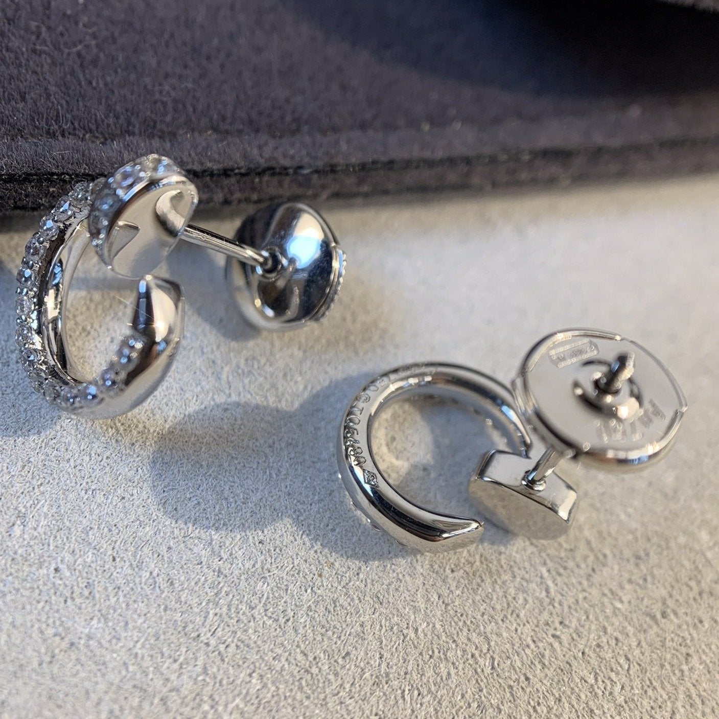 [Charm Aries Jewelry]JUSTE EARRINGS SILVER DIAMONDS