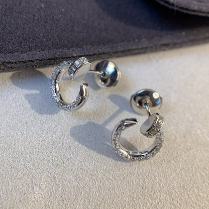 [Charm Aries Jewelry]JUSTE EARRINGS SILVER DIAMONDS