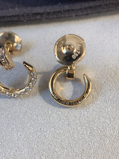 [Charm Aries Jewelry]JUSTE EARRINGS GOLD DIAMONDS