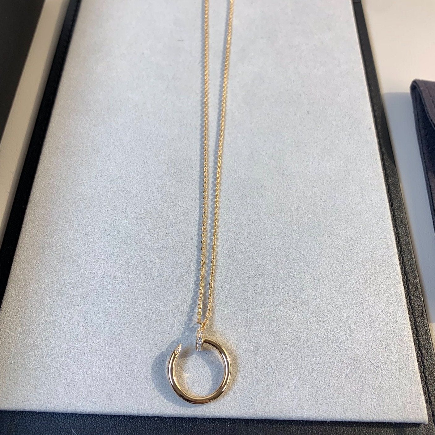 [Charm Aries Jewelry]JUSTE NECKLACE PINK GOLD