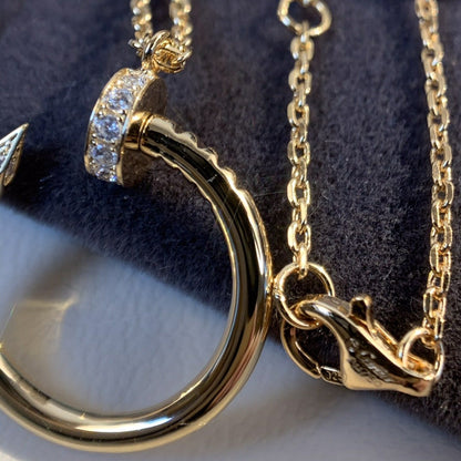 [Charm Aries Jewelry]JUSTE NECKLACE PINK GOLD