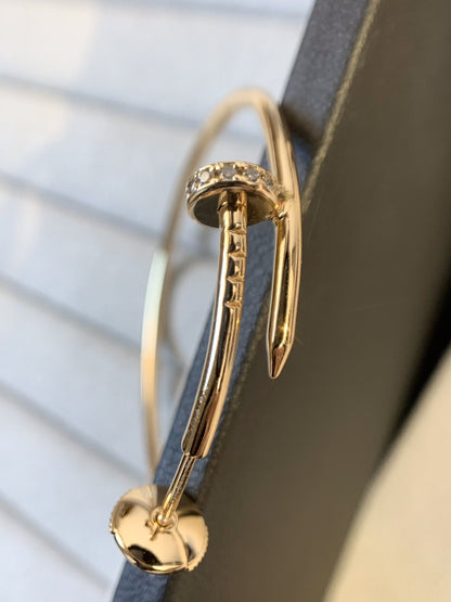 [Charm Aries Jewelry]JUSTE EARRINGS GOLD DIAMONDS 1.8MM