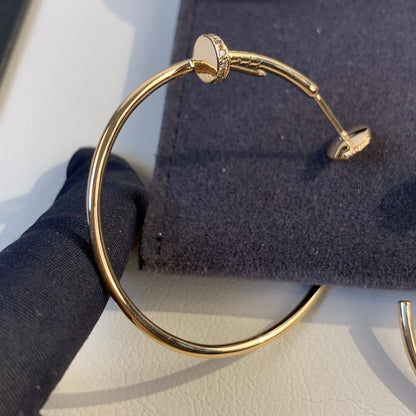 [Charm Aries Jewelry]JUSTE EARRINGS GOLD DIAMONDS 1.8MM