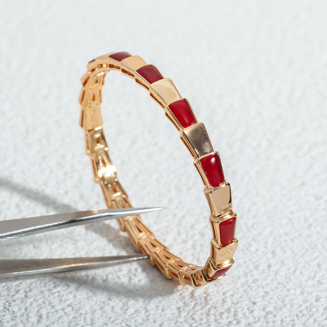 [Charm Aries Jewelry]SERPENTI BRACELET PINK GOLD RUBELLITE