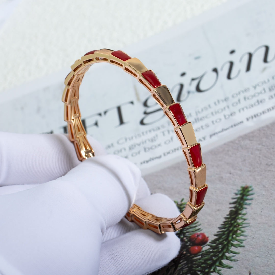 [Charm Aries Jewelry]SERPENTI BRACELET PINK GOLD RUBELLITE