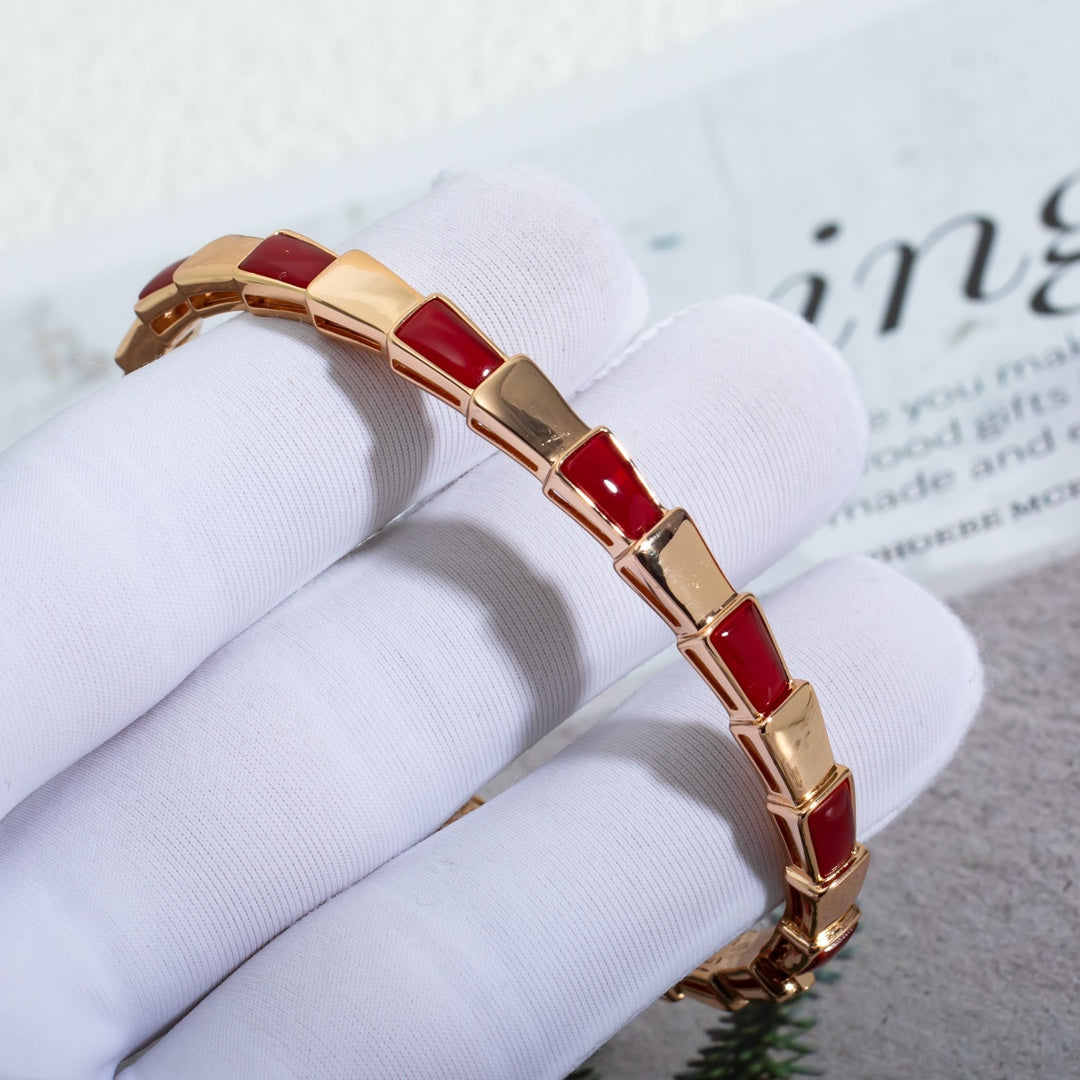 [Charm Aries Jewelry]SERPENTI BRACELET PINK GOLD RUBELLITE