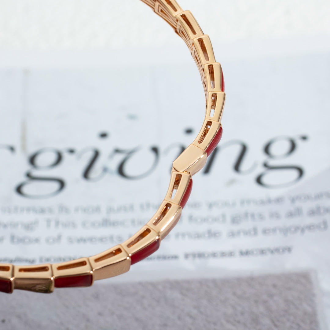 [Charm Aries Jewelry]SERPENTI BRACELET PINK GOLD RUBELLITE