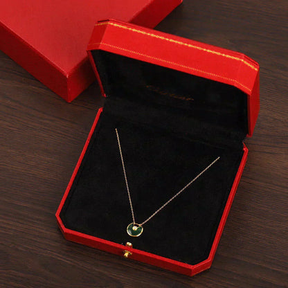 [Charm Aries Jewelry]AMULETTE GOLD MALACHITE NECKLACE