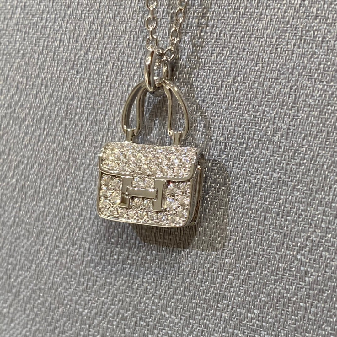 [Charm Aries Jewelry]CONSTANCE PEDANT DIAMOND NECKLACE