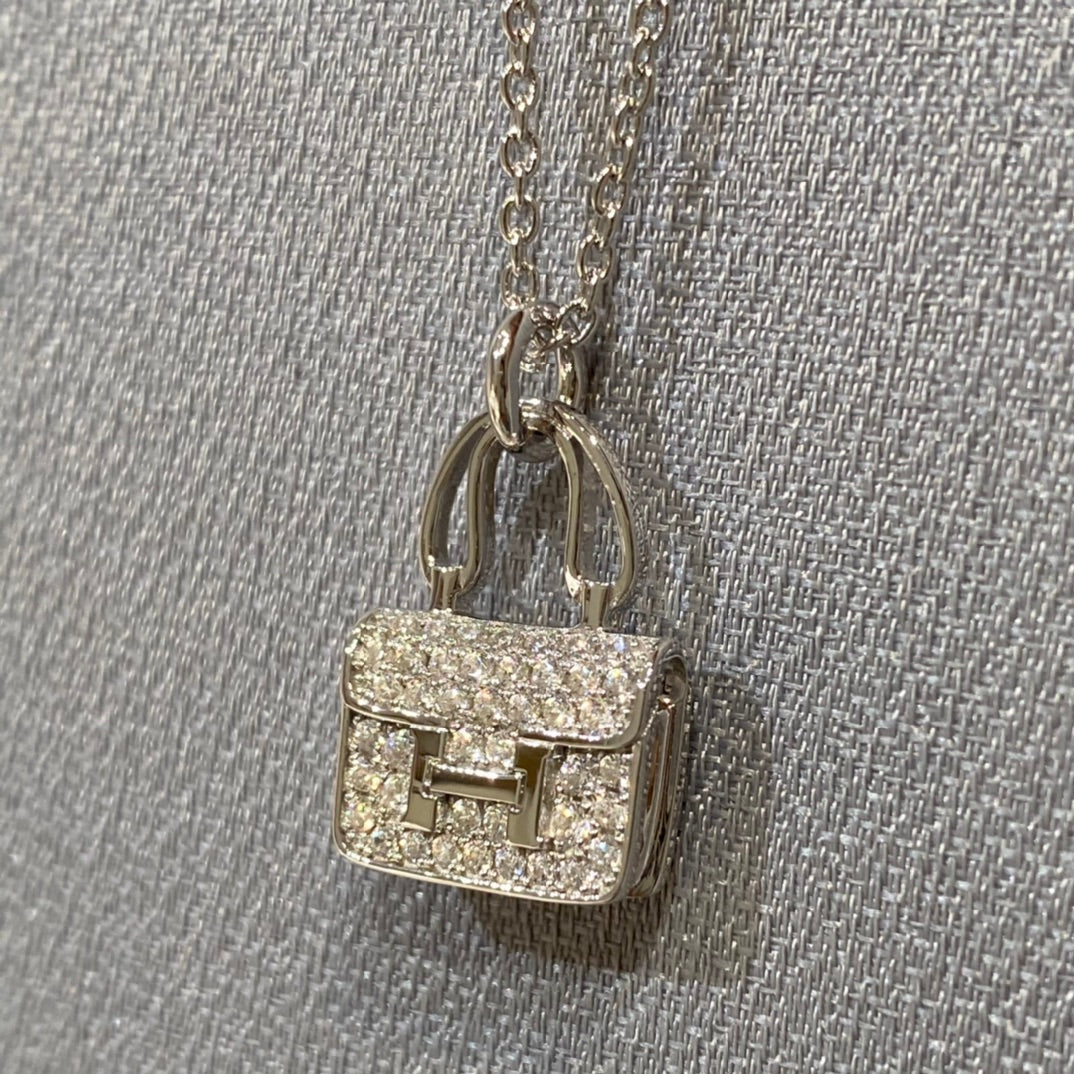 [Charm Aries Jewelry]CONSTANCE PEDANT DIAMOND NECKLACE