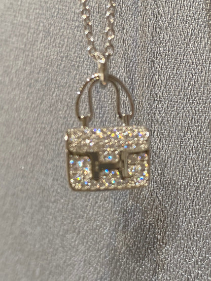 [Charm Aries Jewelry]CONSTANCE PEDANT DIAMOND NECKLACE