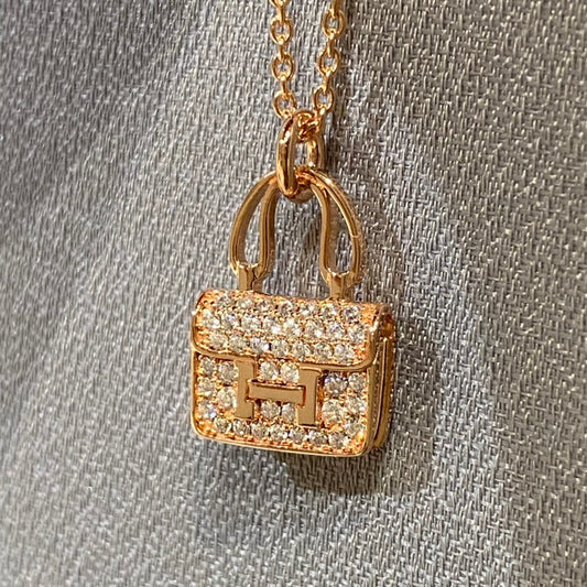 [Charm Aries Jewelry]CONSTANCE PEDANT DIAMOND NECKLACE