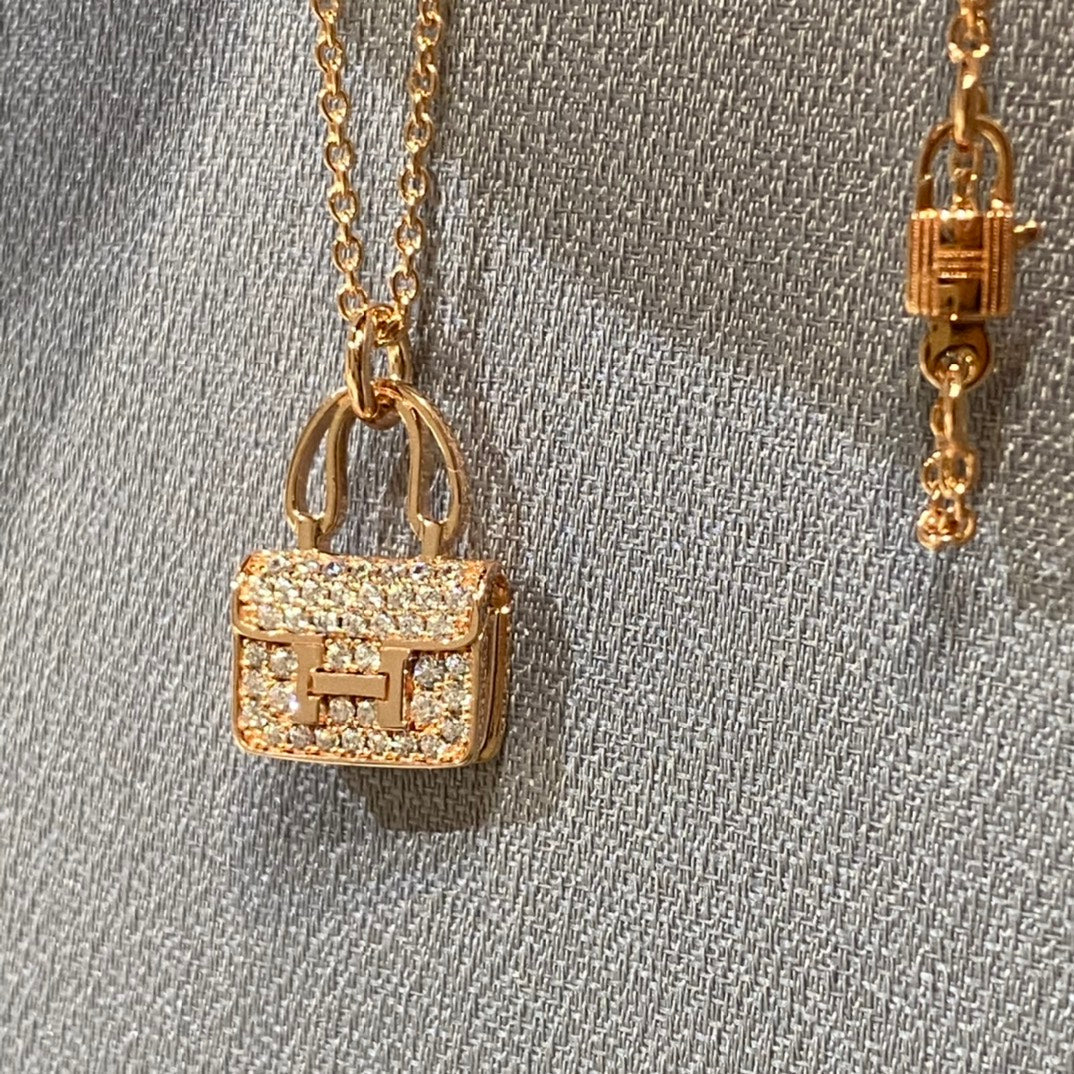 [Charm Aries Jewelry]CONSTANCE PEDANT DIAMOND NECKLACE