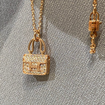 [Charm Aries Jewelry]CONSTANCE PEDANT DIAMOND NECKLACE