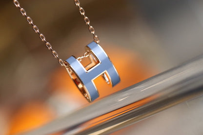 [Charm Aries Jewelry]POP H PEDANT PINK GOLD