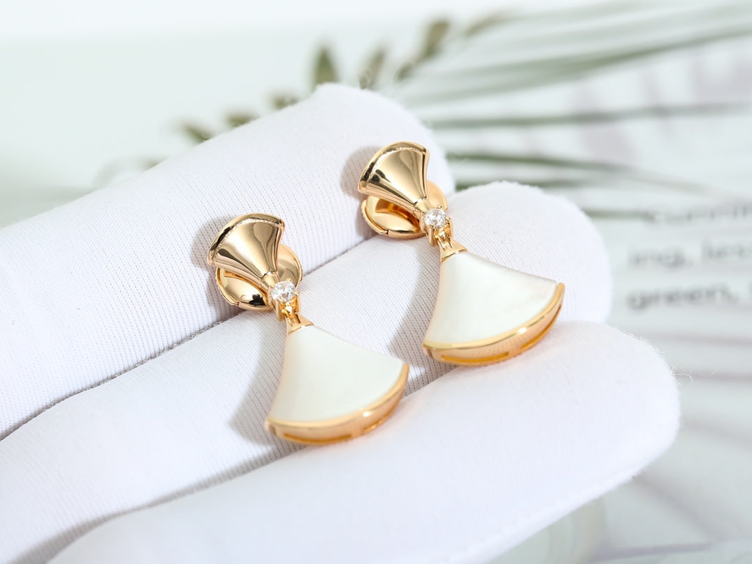 [Charm Aries Jewelry]DREAM MOP PINK GOLD EARRINGS